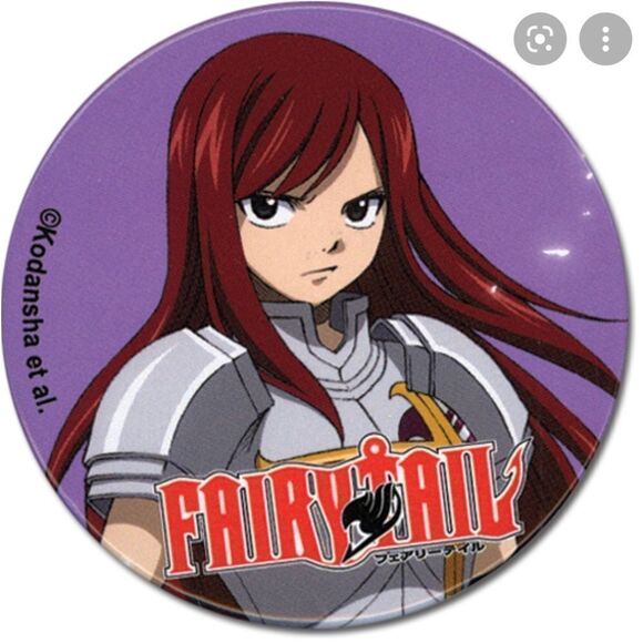 NWT Fairy Tail Erza Button Pin - Picture 1 of 4